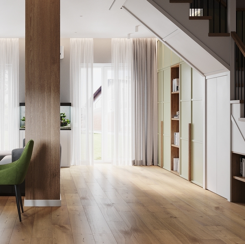 Интерьер дома Крутая, Дизайн дома Нижний Новгород Дизайн гостиной в скандинавском стиле