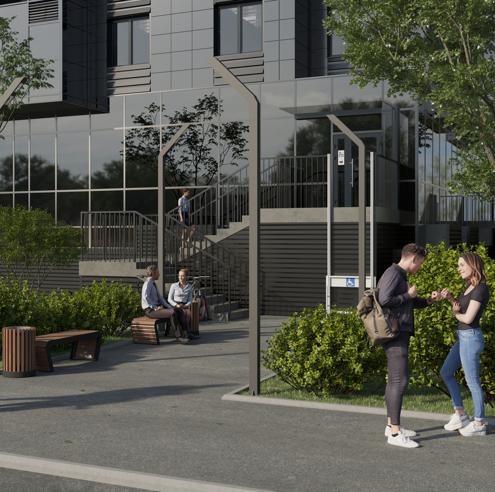 Дизайн экстерьера входных групп Экстерьер крыльва в жк бизнес класса