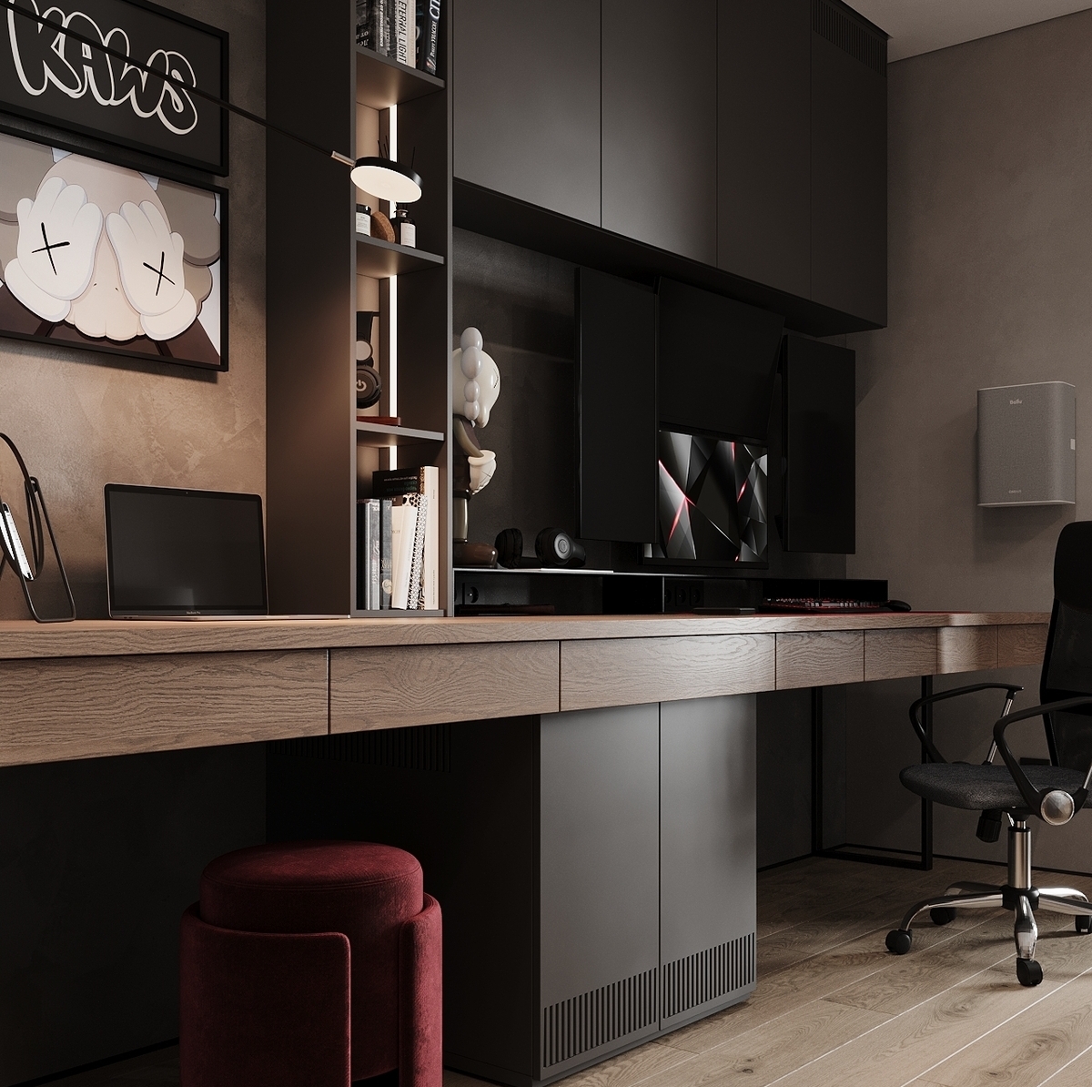 практичный интерьер однокомнатной квартиры современный интерьер квартиры санкт петербург ул. Типанова жк Дефанс