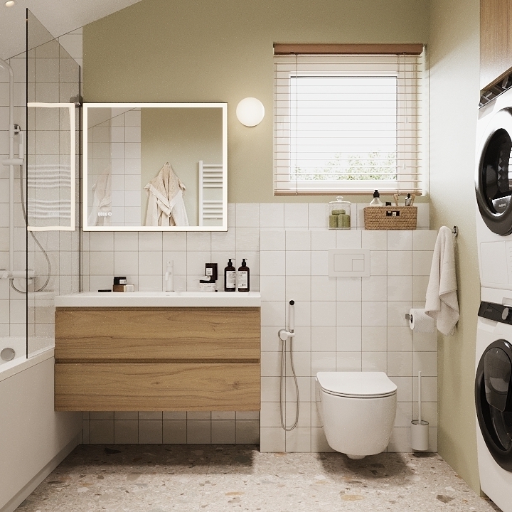 Дизайн проект ванной. Дизайн интерьера. Дизайн интерьера ванной сканди