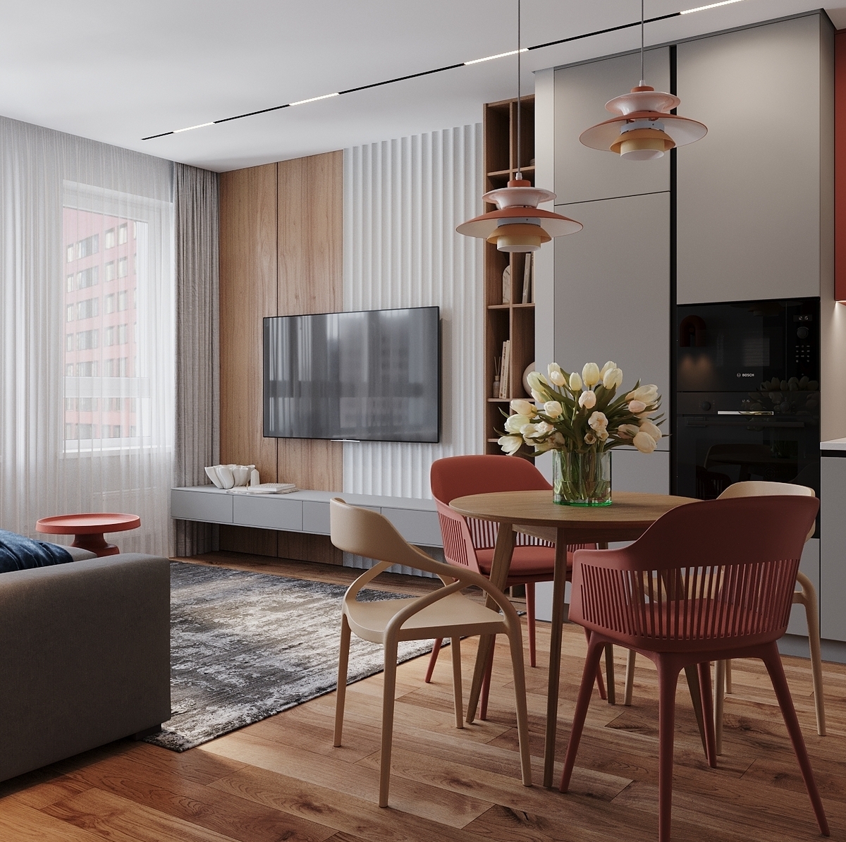 Дизайн интерьера квартиры в Москве, дизайн квартиры Дизайн квартиры Самолет в современном стиле