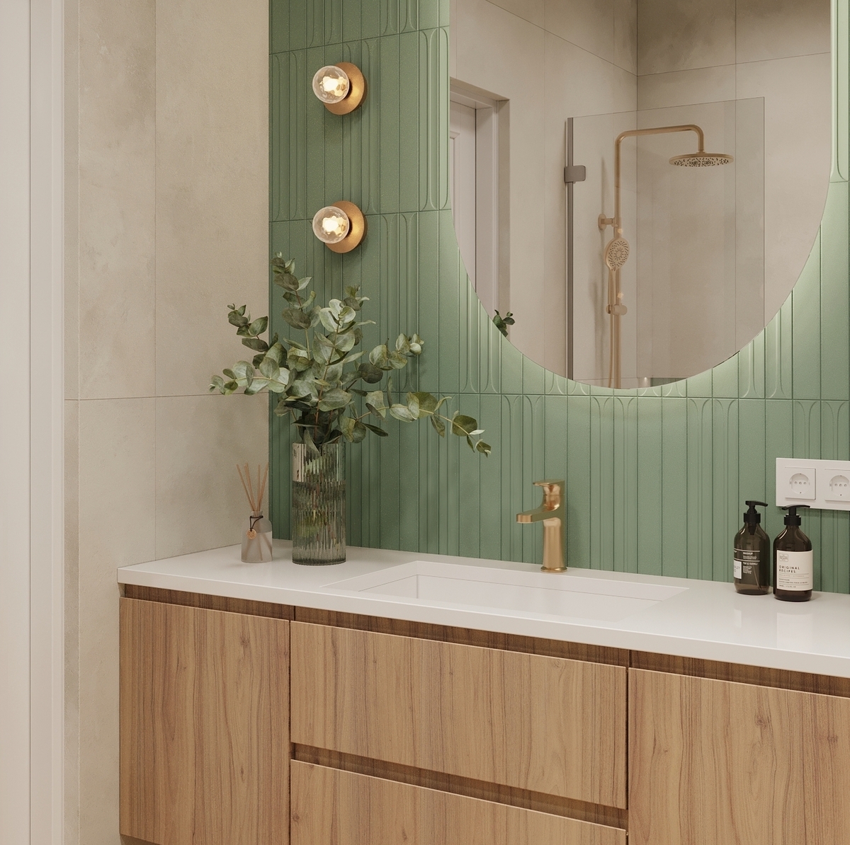 ДИзайн проект интерьера в Москве Интерьер ванной для девушки