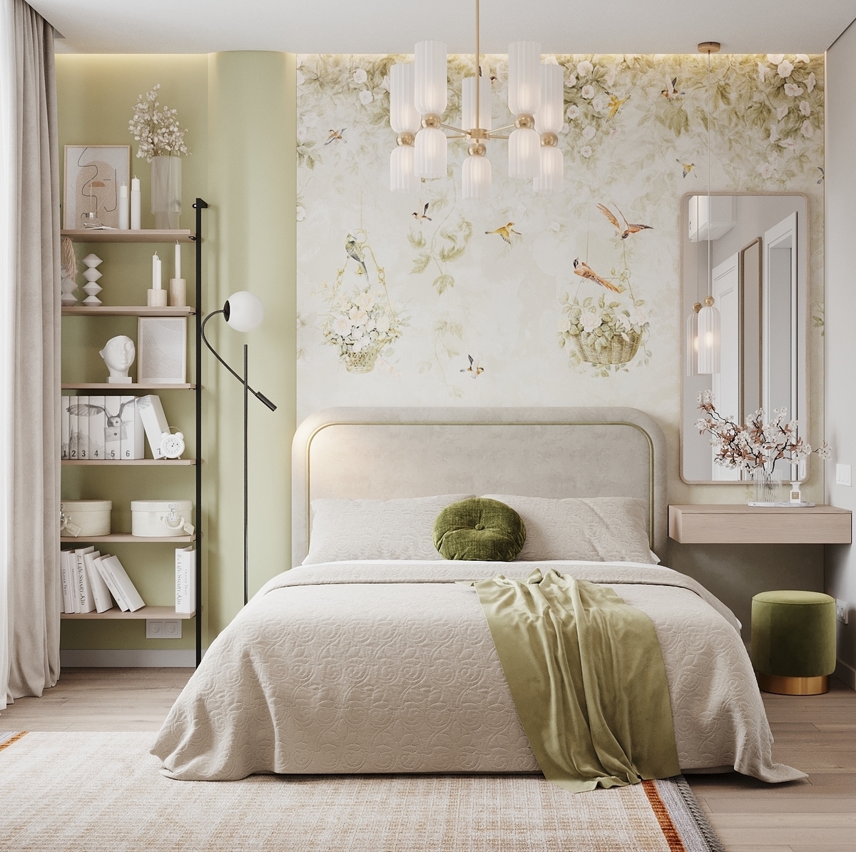 Дизайн интерьера Москва. Студия дизайна. Дизайн проект спальни для девушки