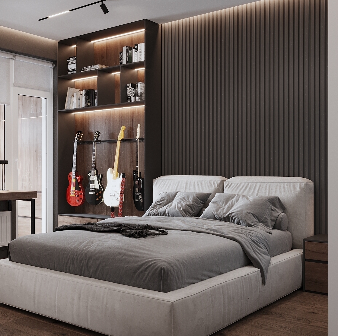 Дизайн интерьера. Студия дизайна AB Studio 52. Дизайн проект интерьера спальни в проект квартиры ул. Планерная