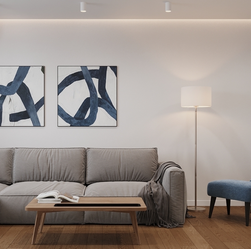 Дизайн интерьеров Москва. Студия дизайна AB Studio 52. Дизайн гостиной в панельном доме Москва ул. Пилюгина.