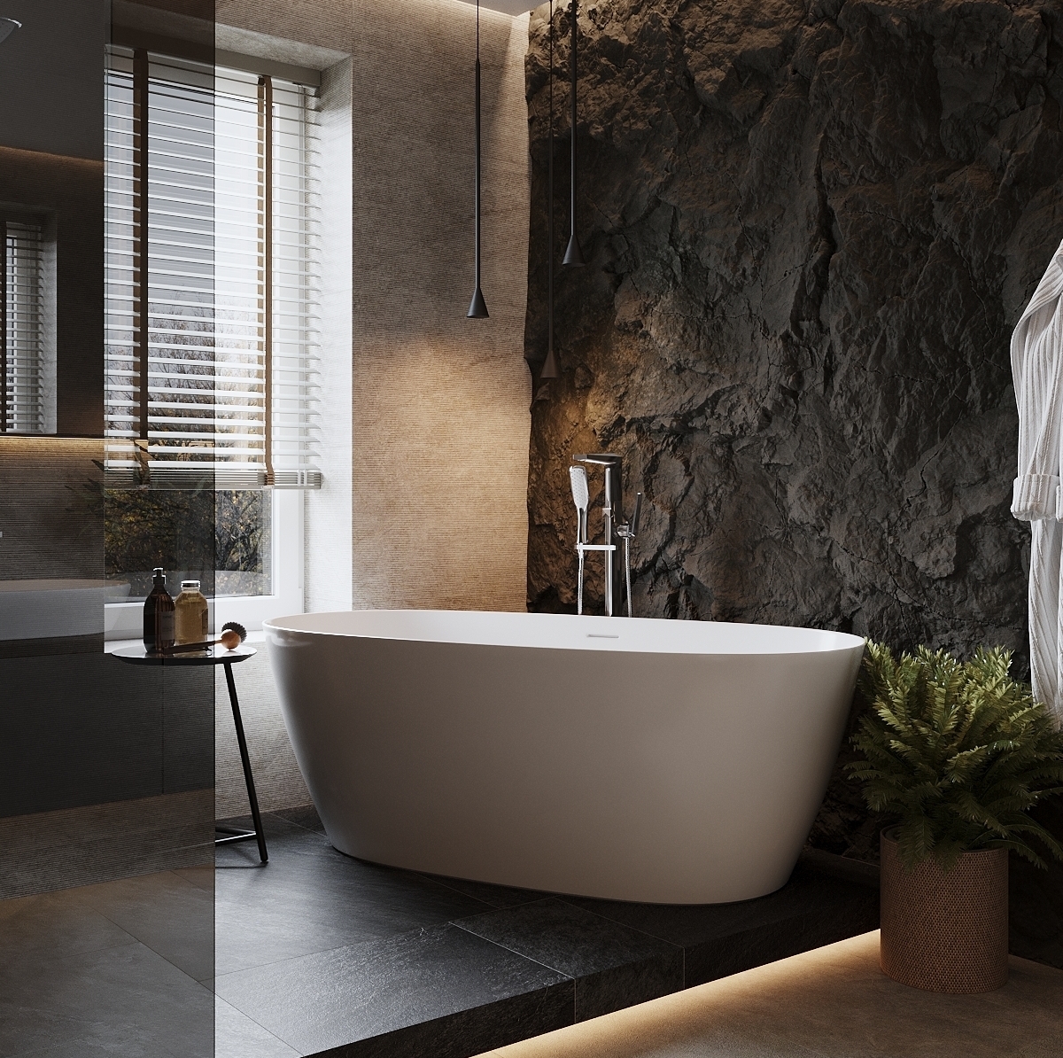 Дизайн дома, Отдельностоящая ванна, Дизайн интерьера Москва Дизайн дома Москва поселок Удино