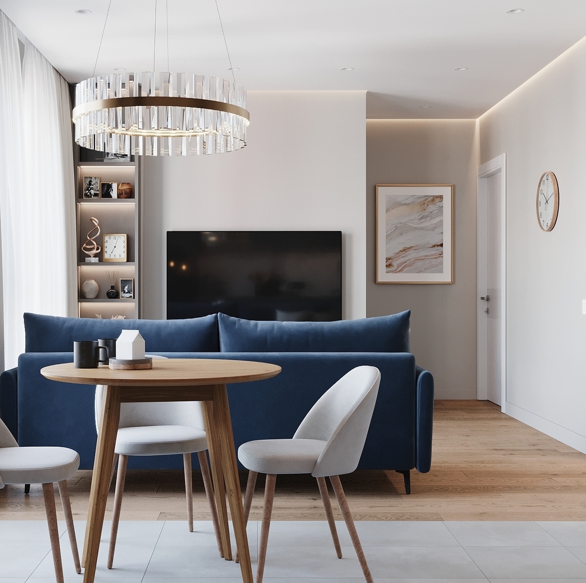 ДИзайн гостиной в квартире ПИК. Дизайн интерьера Москва Дизайн проект квартиры ПИК Москва